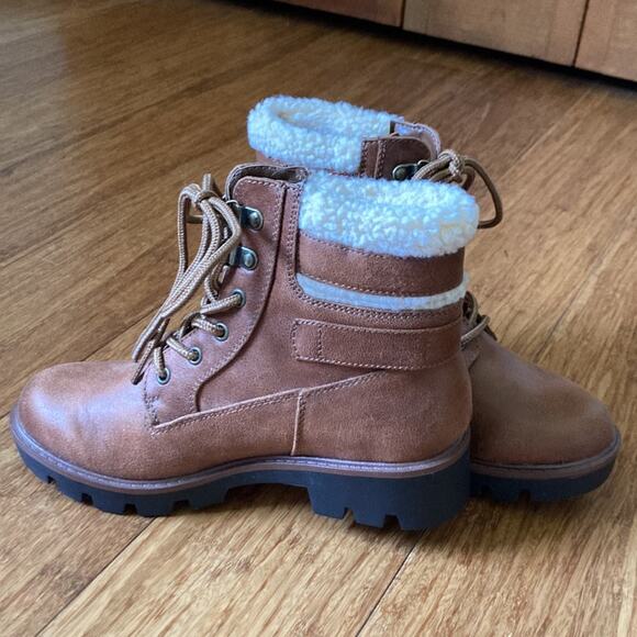 Cliffs Brown Faux Leather Boots, Size 5.5 - Picture 2 of 10